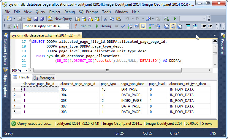 sys.dm_db_database_page_allocations in action